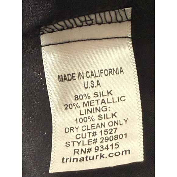 TRINA TURK 100% Silk metallic print tank top size XS NWT Futuristic chrome - Picture 6 of 6